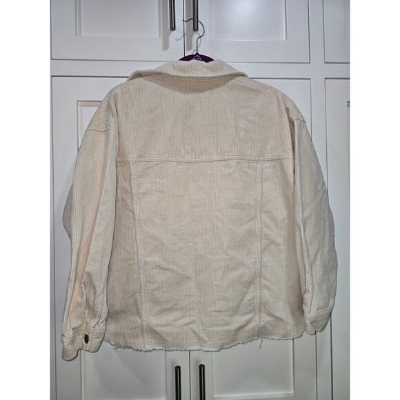 Zara Beige Ribbed Corduroy Shacket – Size Medium - Picture 11 of 16